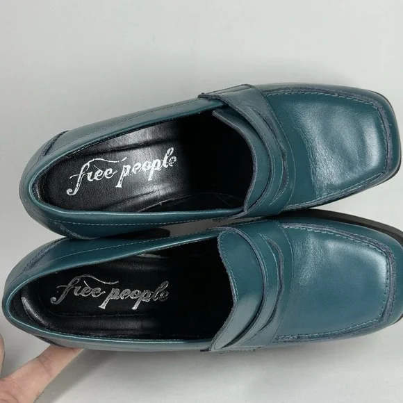 Free People Size EU 36.5 / US 6 Jade‎ Zoe Slip On Loafers Platform Heels - Picture 9 of 12